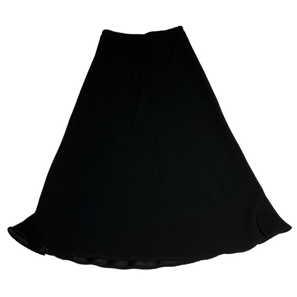 NWT ZELDA 90's Black Crepe Trumpet Meryl Maxi Skirt Size 10 - Picture 3 of 11